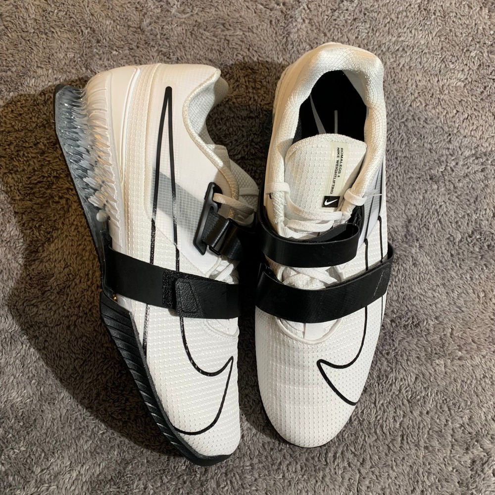 Nike Romaleos 4 Weightlifting Shoes Mens 15 NEW White Black CD3463-101 Training